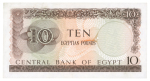 Egypt 10 pounds 1961; Hanafy M6 (10 L.E.b) signature Zendo.