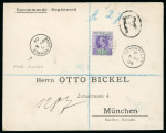 Stamp of Seychelles 1903 KEVII 30c violet and dull green used on registered cover to Germany