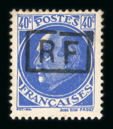 Stamp of France » Libération Poitiers : 1944, type Pétain 40cts outremer surcharge