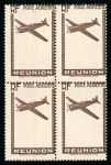 Stamp of Colonies françaises » Réunion 1938, poste aérienne Y&T n° 3d belle variété sans le
