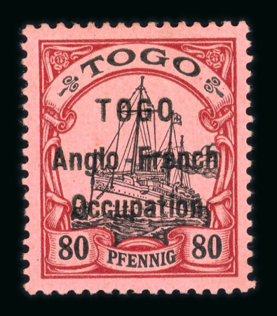 Stamp of Colonies françaises » Togo 1914, type Hohenzollern 80p rose et noir Y&T n° 40
