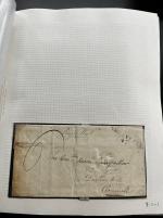 Stamp of Ireland » Postal History (Arranged alphabetically by County) Laois and Longford - Abbeyleix to Richmond Harbour: 1739-1860 Attractive group of ninety-one covers or part covers mounted on 68 album pages, showing an array of postal markings including mileage mkgs ABBEYLEIX/47 in bla