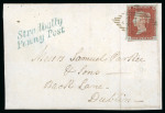 Stamp of Ireland » Postal History (Arranged alphabetically by County) Laois and Longford - Abbeyleix to Richmond Harbour: 1739-1860 Attractive group of ninety-one covers or part covers mounted on 68 album pages, showing an array of postal markings including mileage mkgs ABBEYLEIX/47 in bla