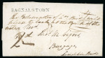 Stamp of Ireland » Postal History (Arranged alphabetically by County) Carlow - Ardattin to Fenagh: 1749-1860 Attractive group of sixty-five covers or part covers mounted on 43 album pages, showing an array of postal markings including mileage mkgs BAGNALSTOWN/47 in black (5), CARLOW/39 in 