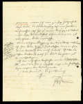 Stamp of Aerophilately » Zeppelins Count Ferdinand von Zeppelin handwritten letter, dated May 28 1901, two-sided, with contents including the purchase of the Griesheim airfield