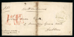 Stamp of Ireland » Postal History (Arranged alphabetically by County) Down - Annalong to Knockcloghram: 1765-1860 Attractive group of fifty-nine covers or part covers mounted on 46 album pages, showing an array of postal markings including mileage mkgs ARDGLASS/90 (3), BANBRIDGE/60 in red,