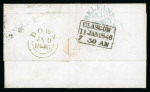 Stamp of Ireland » Postal History (Arranged alphabetically by County) Down - Annalong to Knockcloghram: 1765-1860 Attractive group of fifty-nine covers or part covers mounted on 46 album pages, showing an array of postal markings including mileage mkgs ARDGLASS/90 (3), BANBRIDGE/60 in red,