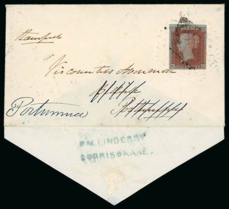 Stamp of Ireland » Postal History (Arranged alphabetically by County) Tipperary - Ballinderry to Cloughjordan: 1734-1860 Attractive group of sixty-eight covers or part covers mounted on 51 album pages, showing an array of postal markings including mileage mkgs BeOLEIGH/75 in black (2), BSA