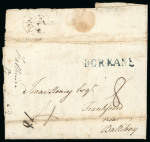 Stamp of Ireland » Postal History (Arranged alphabetically by County) Tipperary - Ballinderry to Cloughjordan: 1734-1860 Attractive group of sixty-eight covers or part covers mounted on 51 album pages, showing an array of postal markings including mileage mkgs BeOLEIGH/75 in black (2), BSA