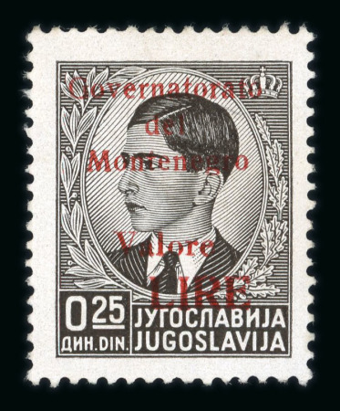 Stamp of Italy » Italian Occupations WWII » Montenegro Italian Occupation Montenegro 1942 unissued red overprint 0.25 and 2L
