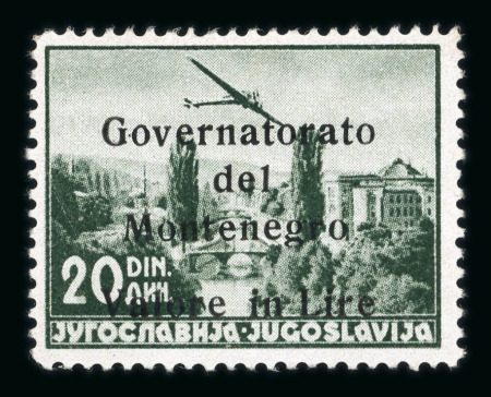 Stamp of Italy » Italian Occupations WWII » Montenegro Italian Occupation Montenegro 1942 red and black Airmail overprints