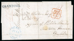 Stamp of Ireland » Postal History (Arranged alphabetically by County) Cork - Donneraile to Mitchelstown: 1769-1858 Attractive group of sixty-four covers or part covers mounted on 50 album pages, showing an array of postal markings including mileage mkgs DONERAILE/124 in black, DONERAILE/12