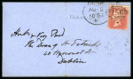 Stamp of Ireland » Postal History (Arranged alphabetically by County) Cork - Donneraile to Mitchelstown: 1769-1858 Attractive group of sixty-four covers or part covers mounted on 50 album pages, showing an array of postal markings including mileage mkgs DONERAILE/124 in black, DONERAILE/12