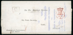 Stamp of Ireland » Postal History (Arranged alphabetically by County) Cork - Cork City: 1710-1858 Attractive group of eighty-six covers or part covers mounted on 56 album pages, showing an array of postal markings including mileage mkgs CORK/124 in red (8), curved CORK*124* in red(2), line