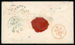Stamp of Ireland » Postal History (Arranged alphabetically by County) Cork - Cork City: 1710-1858 Attractive group of eighty-six covers or part covers mounted on 56 album pages, showing an array of postal markings including mileage mkgs CORK/124 in red (8), curved CORK*124* in red(2), line