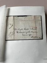 Stamp of Ireland » Postal History (Arranged alphabetically by County) Armagh - Armagh to Verner's Bridge: 1801-1859 Attractive group of forty-nine covers or part covers mounted on 38 album pages, showing an array of postal markings including mileage mkgs ARMAGH/66 in red and blue, FLURRYBR