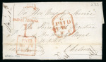 Stamp of Ireland » Postal History (Arranged alphabetically by County) Armagh - Armagh to Verner's Bridge: 1801-1859 Attractive group of forty-nine covers or part covers mounted on 38 album pages, showing an array of postal markings including mileage mkgs ARMAGH/66 in red and blue, FLURRYBR