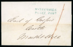 Stamp of Ireland » Postal History (Arranged alphabetically by County) Armagh - Armagh to Verner's Bridge: 1801-1859 Attractive group of forty-nine covers or part covers mounted on 38 album pages, showing an array of postal markings including mileage mkgs ARMAGH/66 in red and blue, FLURRYBR