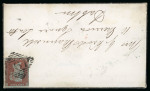 Stamp of Ireland » Postal History (Arranged alphabetically by County) Armagh - Armagh to Verner's Bridge: 1801-1859 Attractive group of forty-nine covers or part covers mounted on 38 album pages, showing an array of postal markings including mileage mkgs ARMAGH/66 in red and blue, FLURRYBR