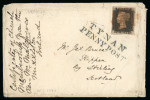 Stamp of Ireland » Postal History (Arranged alphabetically by County) Armagh - Armagh to Verner's Bridge: 1801-1859 Attractive group of forty-nine covers or part covers mounted on 38 album pages, showing an array of postal markings including mileage mkgs ARMAGH/66 in red and blue, FLURRYBR