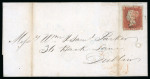 Stamp of Ireland » Postal History (Arranged alphabetically by County) Wexford - Adamstown to Enniscorthy: 1773-1860 Attractive group of eighty-six covers or part covers mounted on 54 album pages, showing an array of postal markings including mileage mkgs BROADWAY/80 in red and black (5), C