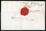 Stamp of Ireland » Postal History (Arranged alphabetically by County) Down - Laurencetown - Warrenpoint: 1778-1860 Attractive group of fifty-five covers or part covers mounted on 41 album pages, showing an array of postal markings including mileage mkgs two types NEWRY/50 in red (8), two w