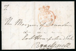 Stamp of Ireland » Postal History (Arranged alphabetically by County) Down - Laurencetown - Warrenpoint: 1778-1860 Attractive group of fifty-five covers or part covers mounted on 41 album pages, showing an array of postal markings including mileage mkgs two types NEWRY/50 in red (8), two w