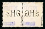 Stamp of Croatia Croatia 1941 Kingdom issues obliterated, NDH handstamp, SHG perfin 0.50 pair and 2d