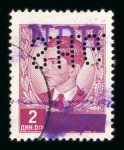 Stamp of Croatia Croatia 1941 Kingdom issues obliterated, NDH handstamp, SHG perfin 0.50 pair and 2d