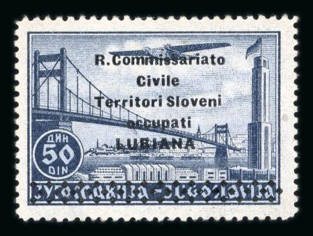 Stamp of Italy » Italian Occupations WWII » Lubiana (Ljubljana) Italian Occupation Lubiana 1941 Airmail set of 10 mh