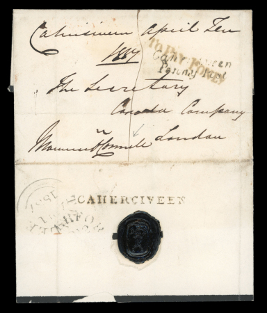 Stamp of Ireland » Postal History (Arranged alphabetically by County) Kerry - Ardfert - Valentia: 1794-1860 Attractive group of thirty-six covers or part covers mounted on 30 album pages, showing an array of postal markings including mileage mkgs BALLYLONGFORD/129 in black, DINGLE/164 (2),
