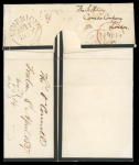 Stamp of Ireland » Postal History (Arranged alphabetically by County) Kerry - Ardfert - Valentia: 1794-1860 Attractive group of thirty-six covers or part covers mounted on 30 album pages, showing an array of postal markings including mileage mkgs BALLYLONGFORD/129 in black, DINGLE/164 (2),