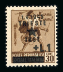 Stamp of Italy » Foreign Occupations of Italian Territories or Under Italian Sovereignty » Occupazione Jugoslava di Trieste Jugoslav Occupation of Trieste 1945 1Lon 30c with watermark mint l.h.