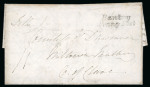 Stamp of Ireland » Postal History (Arranged alphabetically by County) Cork - Aghadown - Buttevant: 1796-1860 Attractive group of thirty covers or part covers mounted on 24 album pages, showing an array of postal markings including mileage mkgs BALLINCOLLIG/128, BALLINCOLLIG/131, BANDON/146
