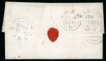Stamp of Ireland » Postal History (Arranged alphabetically by County) Cork - Aghadown - Buttevant: 1796-1860 Attractive group of thirty covers or part covers mounted on 24 album pages, showing an array of postal markings including mileage mkgs BALLINCOLLIG/128, BALLINCOLLIG/131, BANDON/146