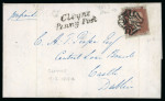 Stamp of Ireland » Postal History (Arranged alphabetically by County) Cork - Carrigaline - Curryglass: 1757-1860 Attractive group of thirty-seven covers or part covers mounted on 31 album pages, showing an array of postal markings including mileage mkgs CASTLETOWN/198 in black, CASTLETOWN/