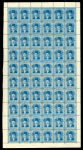 Stamp of Egypt » 1936-1952 King Farouk Definitives  » Issued Stamps 1937-46 Young King Farouk Portrait Issue: 20m blue, mint nh, complete sheet showing fiver booklet panes of twelve, fresh and very fine extremely scarce (Nile Post D145bk), ex. King Farouk