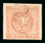 Stamp of Peru Peru 1858 1/2p yellow and 1/2p rose-red