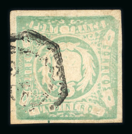 Stamp of Peru Peru 1868-72 1d green inverted centre used