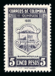 Stamp of Colombia Colombia 1934 3rd National Olympics 5p and 10p mint l.h.