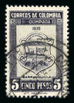 Stamp of Colombia Colombia 1934 3rd National Olympics 5p and 10p used