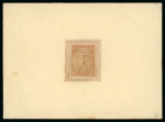 Stamp of Greece » 1906 Olympics » Proofs Olympics 1906 3L imperf sunken proof on card