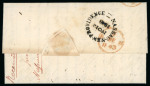 Stamp of Bahamas Bahamas 1843 entire to London, Nassau New Providence date stamp