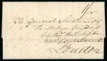 Stamp of Bahamas Bahamas 1843 entire to London, Nassau New Providence date stamp