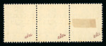 Stamp of Egypt » 1914-1922 Pictorials Officials: 1922-23 OHEMS 15m indigo, mint and mint nh strip of three, fresh, very fine and scarce, each signed "ela" (Nile Post O29, $450+)
