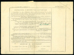 Stamp of Egypt » 1936-1952 King Farouk Definitives  » Issued Stamps 1944-51 King Farouk "Military" Issue: £E1 blue and sepia, on parcel card to Nicosia, Cyprus with additional 200m, 20m and 10m two of each, plus Revenue 1m strip of four and 5m, all tied pink-red Customs cds, unusual and 