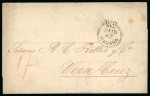 Stamp of Cuba » Outgoing Mail Cuba British Post Office 1860 crown circle cover to Vera Cruz