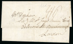 Stamp of Cuba » Outgoing Mail Cuba British PO 1844 St Jago De Cuba  forwarding agent cover
