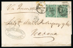 Stamp of Great Britain » 1854-1900 Postal History of the Perforated Line Engraved and Surface Printed Issues Cuba 1870-72 three entires from Birmingham to Habana