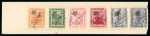 Stamp of Egypt » 1922 Crown Overprints 1922 1m to 200m, a complete set of twelve different values, all affixed to archival paper from the Goa UPU files, showing COLONIAS handstamps in violet, a unique showpiece set